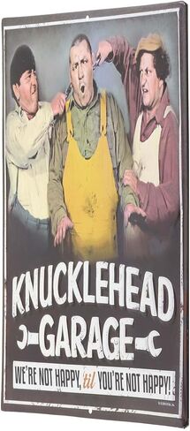 The Three Stooges Knucklehead Garage Metal Wall Art - Vintage Three Stooges Sign for Garage, Shop or Man Cave in Saudi Arabia