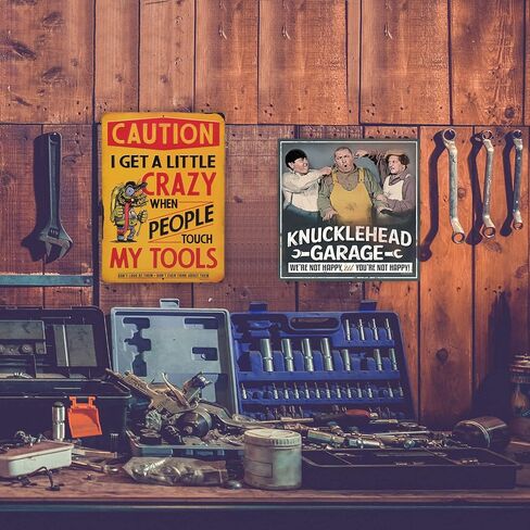 The Three Stooges Knucklehead Garage Metal Wall Art - Vintage Three Stooges Sign for Garage, Shop or Man Cave in Saudi Arabia