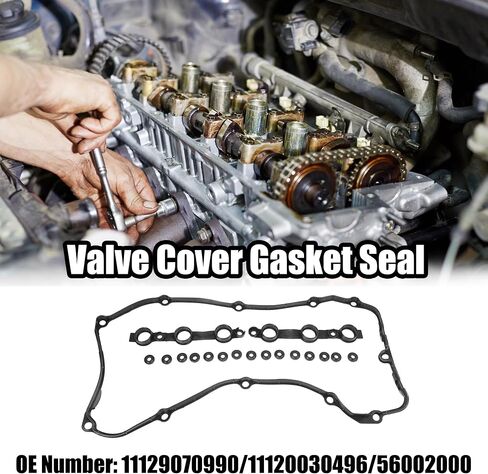 X AUTOHAUX 1 مجموعة غطاء الصمام الأسود طوقا الختم 11129070990/11120030496/56002000 لسيارات BMW E46 E39 in Saudi Arabia