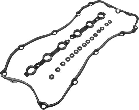 X AUTOHAUX 1 مجموعة غطاء الصمام الأسود طوقا الختم 11129070990/11120030496/56002000 لسيارات BMW E46 E39 in Saudi Arabia