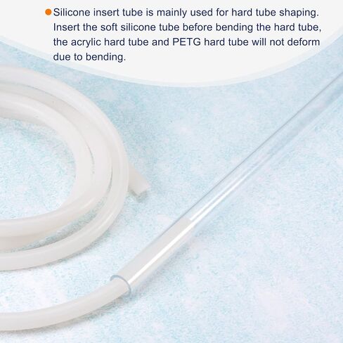 MECCANIXITY Silicone Bending Insert Hard Tube 1/4" 10ft White Soft for Rigid PETG Tubing Water Cooling in Saudi Arabia
