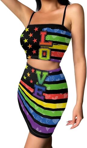 Casual Women's 2 Piece Outfits Dresses Cami Crop Top Ruched Mini Bodycon Skirt Sleeveless Pencil Dresses in Kuwait