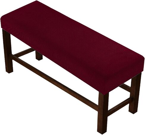 High Stretch Rectangle Bench Cover Slipcover Machine Washable Jacquard Bench Cushion Covers with Elastic Bottom in Saudi Arabia