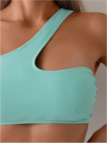 SOLY HUX Women's One Shoulder Bikini High Waisted Vacation Swimsuit Two Piece Push Up Bathing Suit in Kuwait