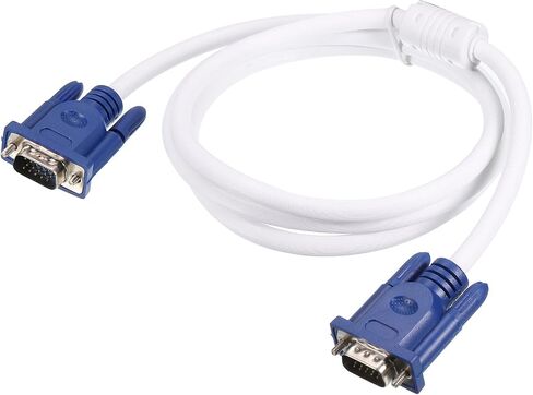MECCANIXITY VGA إلى كابل VGA، 1.5 متر/5 قدم ذكر إلى ذكر VGA 3+4 كابل فيديو للكمبيوتر وجهاز العرض in Saudi Arabia