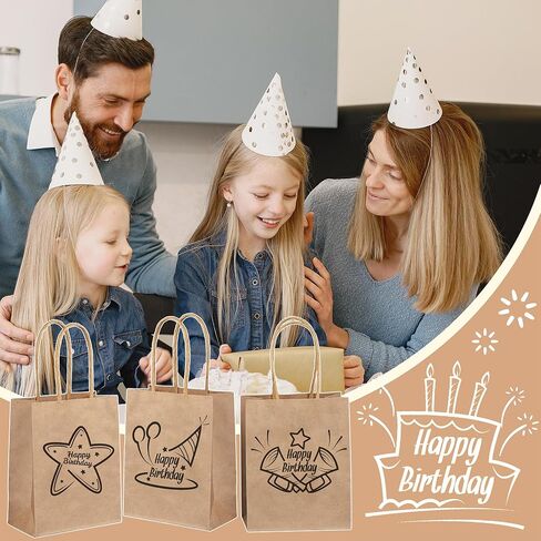 أكياس هدايا صغيرة من PINWATT 120 قطعة من أكياس ورق الكرافت السائبة - حقائب هدايا بنية صغيرة مقاس 6.5 بوصة لهدايا الحفلات، والتسوق، وحفلات الزفاف، وتجارة التجزئة، وأعياد الميلاد، وحفلات استقبال الأطفال in Kuwait