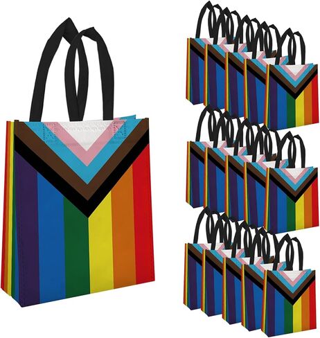 HABDJILTY 20 عبوة من أكياس هدايا Happy Pride غير المنسوجة، حقائب هدايا للحفلات المنزلية، لوازم المكتب in Kuwait