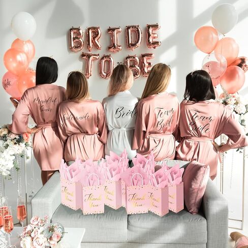 YOTNUS 𝟯𝟬 𝗣𝗰𝘀 Rose Gold Thank-You-Gift-Bags with Tissue Paper, Small Gift Bags with Handles, for Wedding, Baby Shower, Business, Guest, Return Gifts, Welcome Gift Bags in Saudi Arabia