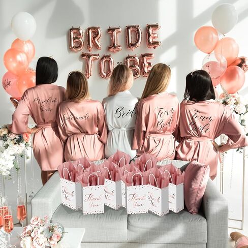 YOTNUS 𝟯𝟬 𝗣𝗰𝘀 Rose Gold Thank-You-Gift-Bags with Tissue Paper, Small Gift Bags with Handles, for Wedding, Baby Shower, Business, Guest, Return Gifts, Welcome Gift Bags in Saudi Arabia