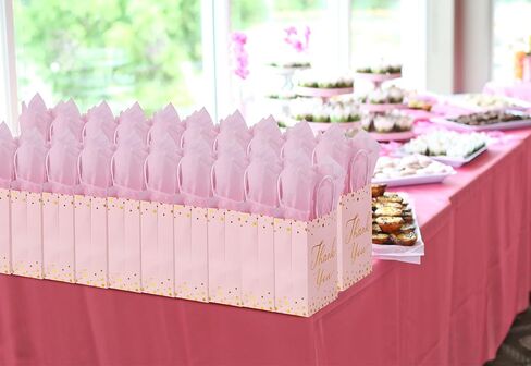 YOTNUS 𝟯𝟬 𝗣𝗰𝘀 Rose Gold Thank-You-Gift-Bags with Tissue Paper, Small Gift Bags with Handles, for Wedding, Baby Shower, Business, Guest, Return Gifts, Welcome Gift Bags in Saudi Arabia