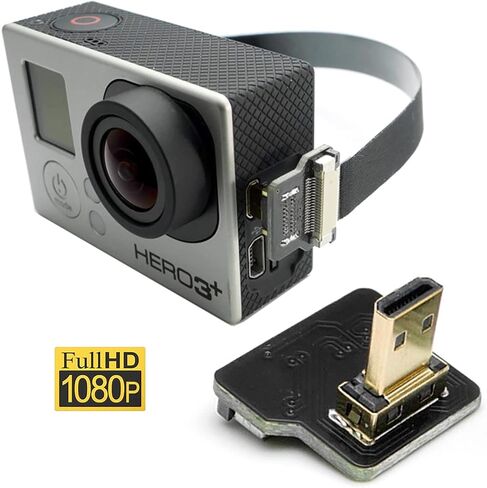 تشينيانغ CY HDMI ذكر إلى مايكرو HDMI ذكر 90 درجة بزاوية FPC كابل مسطح 20 سم لـ FPV HDTV Multicopter التصوير الجوي منفذ HDMI in Kuwait