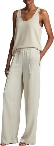 Vince Women's Shiny Zip Trim Wide Leg Pull on in Kuwait