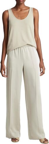 Vince Women's Shiny Zip Trim Wide Leg Pull on in Kuwait
