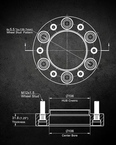 EVIL ENERGY 6x5.5 Hubcentric Wheel Spacers 2 inch for 1995-2023 Tacoma 1989-2023 4Runner, 6x139.7mm Wheel Spacer with 12x1.5 Studs 106mm Bore for Tundra FJ Cruiser Fortuner Sequoia GX460 GX470 in Saudi Arabia