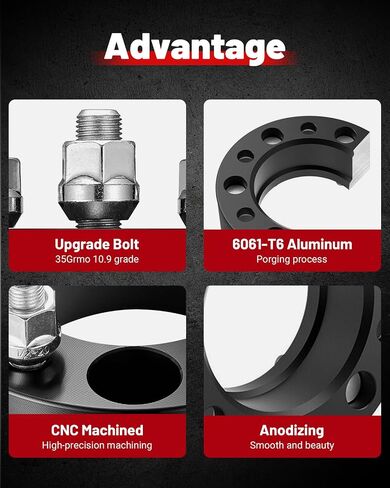 EVIL ENERGY 6x5.5 Hubcentric Wheel Spacers 2 inch for 1995-2023 Tacoma 1989-2023 4Runner, 6x139.7mm Wheel Spacer with 12x1.5 Studs 106mm Bore for Tundra FJ Cruiser Fortuner Sequoia GX460 GX470 in Saudi Arabia