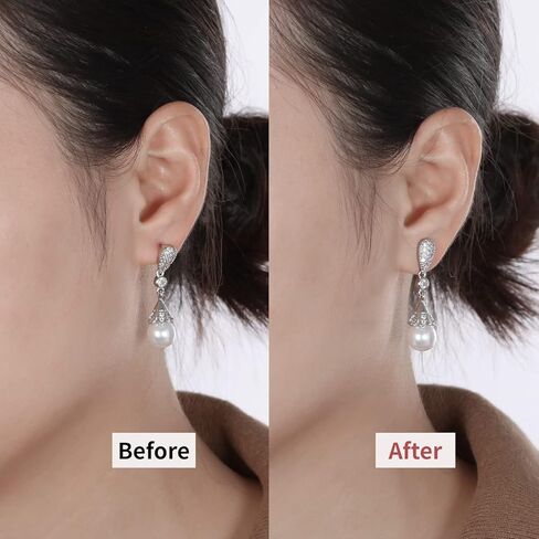 Earring Backs for Droopy Ears, JIACHARMED Weighted Earring Lifters Supports Backs for Studs Heavy Earrings Large Locking Earring Backings Replacement 4pcs Backstop Comfort Stopper,White Gold and Gold in Saudi Arabia
