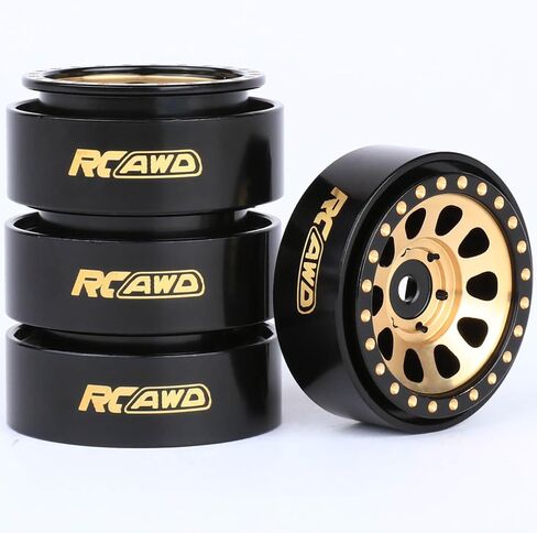 RCAWD كامل النحاس 1.0 حافة عجلة Beadlock وصامولة قفل العجلة لمحور 1/24 SCX24 AX24 ترقيات الجزء in Saudi Arabia