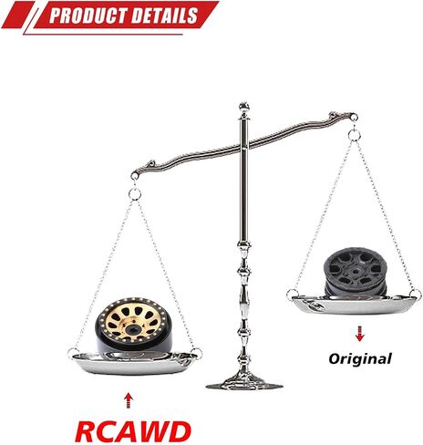 RCAWD كامل النحاس 1.0 حافة عجلة Beadlock وصامولة قفل العجلة لمحور 1/24 SCX24 AX24 ترقيات الجزء in Saudi Arabia