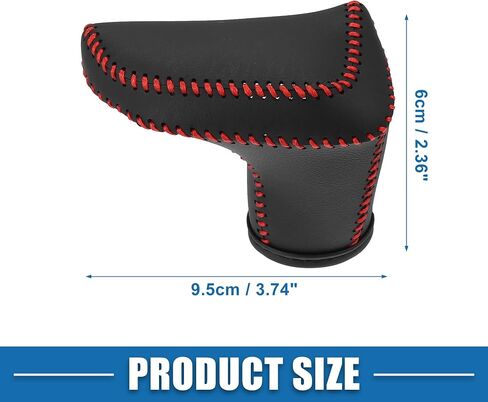 Automatic Gear Shift Knob Cover Sheath Transmission Boot Shift Lever for Hyundai Elantra 2021-2023 Faux Leather Red Stitches in Saudi Arabia