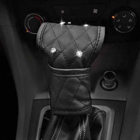 4 Pcs Crystal Diamond Car Door Handle Covers Bling Rhinestone Leather Handcraft Car Accessories Cover for Women Universal Fit (4 Pcs Door Handle Covers) in Saudi Arabia