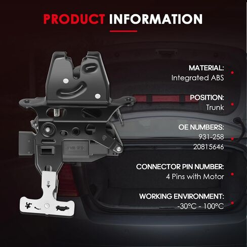 CCIYU Door Latch Lock Actuator Trunk Compatible for Chevrolet Malibu 2005-2012,for Pontiac G6 2008-2009,for Saturn Aura 2007-2009,for Saturn Ion 2003-2007 Door Lock Actuators Replaces 931-258 in Saudi Arabia