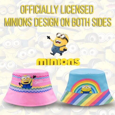 Minions Kids Sun Hat, Toddler Bucket Hat for Boys, Reversible Kids Sun Hat Boys Bucket Hat, Disney Despicable Me Hat, 2-5T in Kuwait