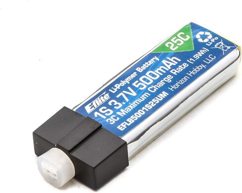 E-flite 500mAh 1S 3.7V 25C LiPo High Current UMX Connector EFLB5001S25UM MultirotorPartsReplacement Parts in Saudi Arabia