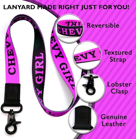 Chevy Girl Lanyard Keychain - Car Girl ID Lanyard for Auto Keys Fob Badge - ID Holder Keychain for Women Nurse Gift in Saudi Arabia
