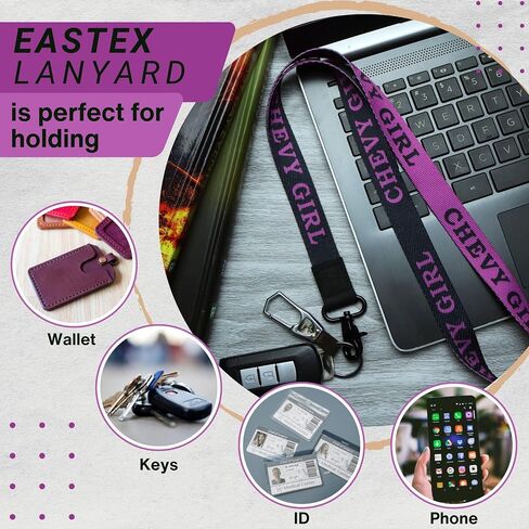 Chevy Girl Lanyard Keychain - Car Girl ID Lanyard for Auto Keys Fob Badge - ID Holder Keychain for Women Nurse Gift in Saudi Arabia