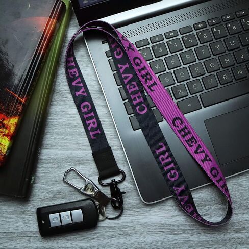 Chevy Girl Lanyard Keychain - Car Girl ID Lanyard for Auto Keys Fob Badge - ID Holder Keychain for Women Nurse Gift in Saudi Arabia