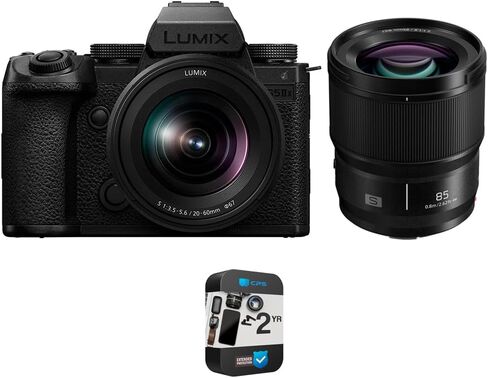 كاميرا باناسونيك DC-S5M2XKK Lumix S5IIX كاملة الإطار بدون مرآة مع عدسة 20-60 مم f/3.5-5.6 + حزمة عدسات LUMIX S 85 مم F1.8 مع حزمة حماية محسنة CPS لمدة عامين in Saudi Arabia