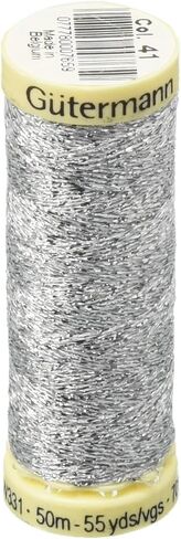 Gutermann Metallic Effect Nylon/Polyester Thread, 50m/55 yd, Silver in Saudi Arabia
