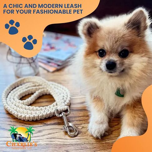 Macrame Dog Leash, Braided Dog Leash, Durable Dog Leash, Eco Friendly Dog Leash, Organic Dog Leash, Rope Leashes for Dogs, Dog Accessories,Handmade Dog Leash, Pet Supplies in Saudi Arabia