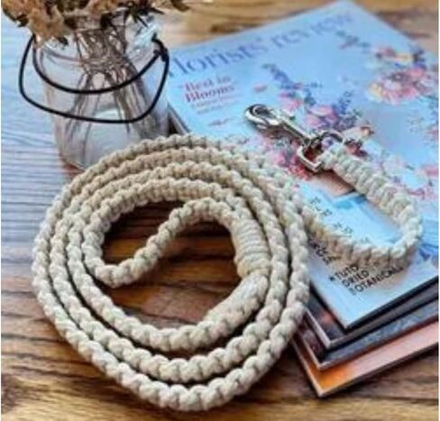 Macrame Dog Leash, Braided Dog Leash, Durable Dog Leash, Eco Friendly Dog Leash, Organic Dog Leash, Rope Leashes for Dogs, Dog Accessories,Handmade Dog Leash, Pet Supplies in Saudi Arabia