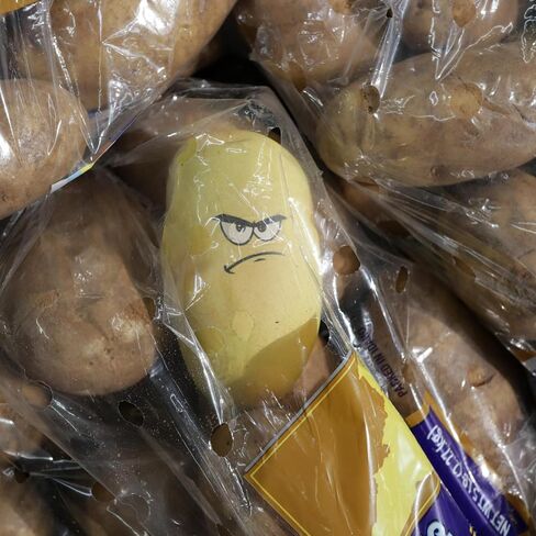Funny Pissed Potato Stress Ball, Emotional Support, Gag Gift for Coworkers, (Pack of 3) 4.5" x 2.5" in Saudi Arabia