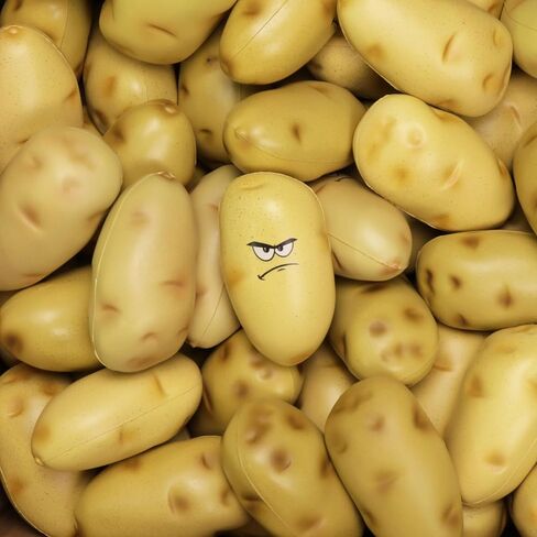Funny Pissed Potato Stress Ball, Emotional Support, Gag Gift for Coworkers, (Pack of 3) 4.5" x 2.5" in Saudi Arabia