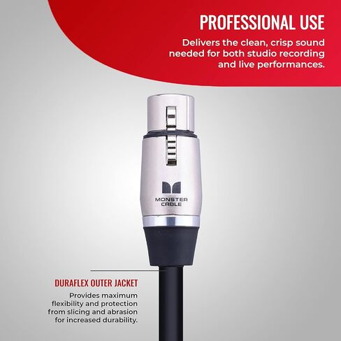 Monster Cable Prolink Performer 600 Microphone Cable. 30 feet XLR Cable. Custom XLR Cables. Microfiber Dielectric Duraflex Jacket XLR Microphone Cable. in Kuwait