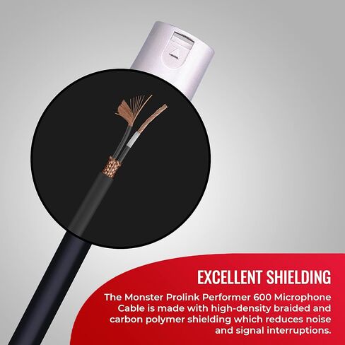 Monster Cable Prolink Performer 600 Microphone Cable. 30 feet XLR Cable. Custom XLR Cables. Microfiber Dielectric Duraflex Jacket XLR Microphone Cable. in Kuwait