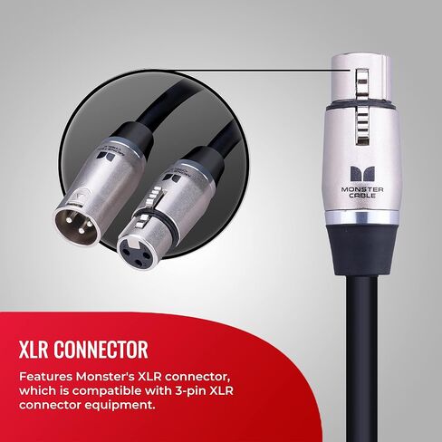 Monster Cable Prolink Performer 600 Microphone Cable. 30 feet XLR Cable. Custom XLR Cables. Microfiber Dielectric Duraflex Jacket XLR Microphone Cable. in Kuwait