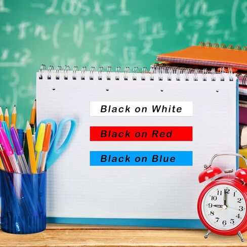 متوافق مع شريط Brother P Touch باللون الأحمر والأزرق والأبيض TZe-431 TZe-531 TZe-231، ملصقات Tz مغلفة 12 مم 0.47 بوصة لـ Ptouch PTD210 PTD600 PTH100، 1/2 بوصة × 26.2 قدم، 3 عبوات in Kuwait