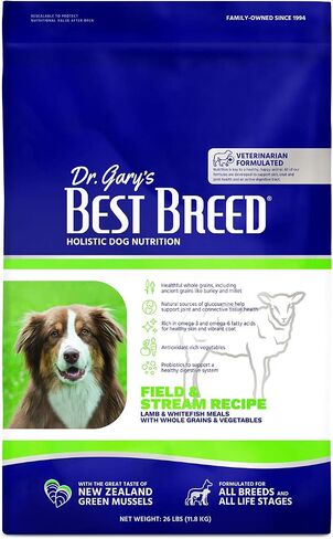 Best Breed Dr. Gary's Field & Stream Recipe, Slow-Cooked in USA, Natural Dry Dog Food for All Breeds and Sizes, 26lbs. in Saudi Arabia