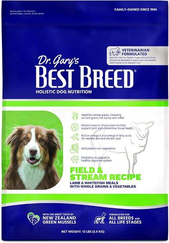 Best Breed Dr. Gary's Field & Stream Recipe, Slow-Cooked in USA, Natural Dry Dog Food for All Breeds and Sizes, 26lbs. in Saudi Arabia
