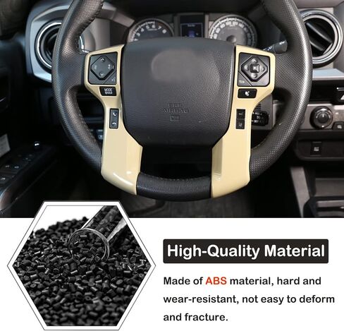 Aunginsy Steering Wheel Button Frame Cover Trim Fit Toyot@a Tundra 2014-2021 & Tacoma 2016-2023 Steering Wheel Button Panel Moulding Chrome Protection Frame Sticker ABS Decorative Interior Accessories in Saudi Arabia
