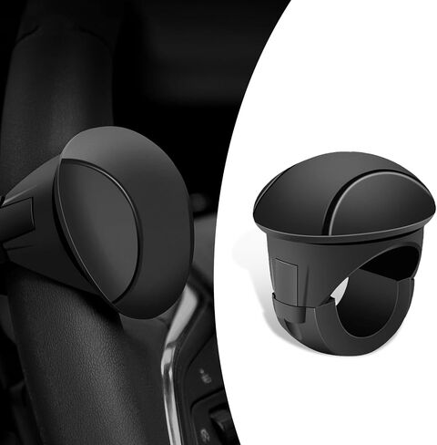 1 PC Car Steering Wheel Booster, 360 Degrees One-hand Steering Assist Driving Ball, Anti-slip Silicone Handle Steering Wheel Spinner, Universal Steering Wheel Portable Tools for Cars (Black) in Saudi Arabia