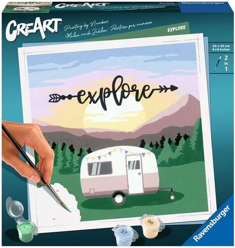 مجموعة Ravensburger Explore الطلاء بالأرقام للبالغين - 20271 - فنون الرسم والحرف اليدوية للأعمار من 12 عامًا فما فوق in Saudi Arabia
