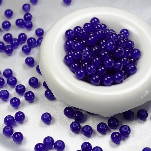 145pcs Glass Beads, 8mm Glass Beads for Barcelet and Jewelry Making DIY Crafts (Navy Blue) in Saudi Arabia