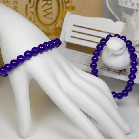145pcs Glass Beads, 8mm Glass Beads for Barcelet and Jewelry Making DIY Crafts (Navy Blue) in Saudi Arabia