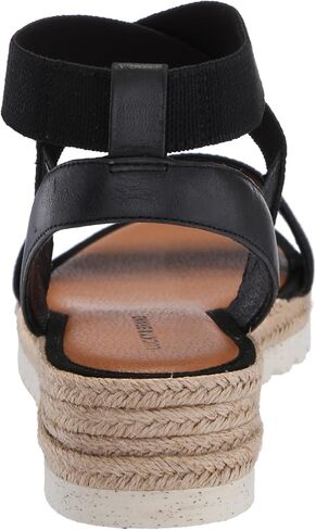 Lucky Brand Women's THIMBA Wedge Sandal, Black, 9.5 in Saudi Arabia