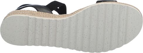 Lucky Brand Women's THIMBA Wedge Sandal, Black, 9.5 in Saudi Arabia