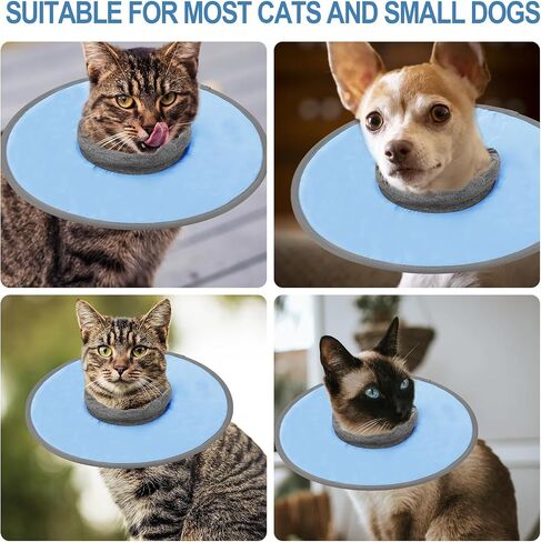 Cat Recovery Collar, Adjustable Cat Neck Protective Cat Collar Waterproof Elizabethan E Collar for Cats Kittens Puppies After Surgery to Stop Licking Wounds (Pink, Size M) in Saudi Arabia